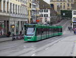 BVB - Be 6/8 312 unterwegs auf der Linie 14 in der Stadt Basel am 18.11.2023