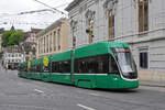 Be 6/8 Flexity 5029, auf der Linie 3, fährt am 27.05.2024 den Steinenberg hinunter zur Haltestelle Barfüsserplatz. Aufnahme Basel.