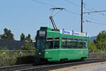 Be 4/4 480, fährt am 23.08.2024 mit der Fahrschule zur Haltestelle Münchensteinerstrasse.