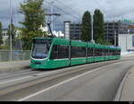 BVB - Tram Be 6/8  302 unterwegs auf der Linie 8 an der Grenze zu Deutschland am 2024.10.02