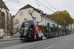 Be 6/8 Flexity 5006 mit der Zalando Werbung, auf der Linie 3, fährt am 31.10.2024 den Steinenberg hinunter zur Haltestelle Barfüsserplatz. Aufnahme Basel.