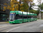 BVB - Tram Be 6/8 5025 unterwegs auf der Linie 6 in der Stadt Basel am 2024.10.13