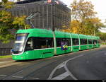 BVB - Tram Be 6/8 5026 unterwegs auf der Linie 6 in der Stadt Basel am 2024.10.13