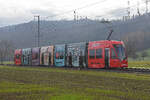 Be 6/8 Flexity 5010 mit der Werbung für das Möbelhaus Pfister, auf der Linie 14, fährt am 02.12.2024 zur Haltestelle Rothausstrasse.