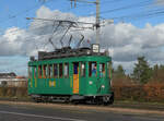 Ce 2/2 181 fährt am 30.12.2012 nach einer Extrafahrt zurück ins Depot Dreispitz.