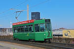 Be 4/4 482 fährt am 27.12.2024 mit der Fahrschule Richtung Haltestelle Münchensteinerstrasse.