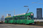 Be 4/4 487 zusammen mit dem B4S 1456 fährt am 27.12.2024 mit der Fahrschule zur Haltestelle M-Parc. Aufnahme Basel.