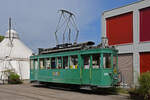 Ce 2/2 209  Zum Wacker  mit der Beschilderung der Linie 11, steht am 17.08.2023 auf dem Areal des Stadt Zirkus beim Depot Dreispitz.