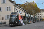 Be 6/8 Flexity 5006 mit der Zalando Werbung, auf der Linie 3, fährt am 18.11.2024 den Steinenberg hinunter zur Haltestelle Barfüsserplatz.