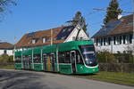 Be 4/6 Flexity 6014, auf der Linie 15, fährt am 03.03.2025 zur Haltestelle Studio Basel. Aufnahme Basel.