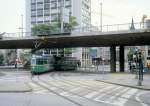 Basel BVB Tram 16 (SWP/BBC/Siemens-Be 4/4 468) Heuwaage am 29.