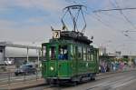 Mit dem Be 2/2 47  Anggebliemli  aus dem Jahre 1900 finden Publikumsfahrten durch die Stadt Basel statt. Hier kommt der Wagen zum Depot Dreispitz zurück. Die Aufnahme stammt vom 12.04.2014.