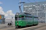 Be 4/6 Düwag 652 auf der Linie 21 kurz vor der Haltestelle Novartis Campus. Die Aufnahme stammt vom 11.06.2014.