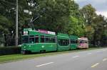 Be 4/6 S 686 zusammen mit dem B 1447 und der U-Abo Werbung auf der Umgeleiteten Linie 2 im Aeschengraben.