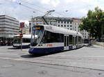 tpg - Tram Be 6/10 1824 unterwegs auf der Linie 14 in der Stadt Genf am 03.06.2017