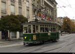 tpc - Oldtimer Tram  Be 2/2  125 unterwegs in der Stadt Genf am 2024.11.03