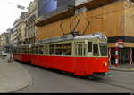 tpc - Oldtimer Tram Be 4/4 729 + Beiwagen B 308 unterwegs in der Stadt Genf am 2024.11.03