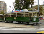 tpc - Oldtimer Tram Be 4/4 67 + Beiwagen B 369 unterwegs in der Stadt Genf am 2024.11.03