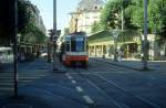 Genve / Genf TPG Tram 12 (ACMV/Dwag/BBC-Be 4/6 806) Rond-Point de Plainpalais am 8. Juli 1990.