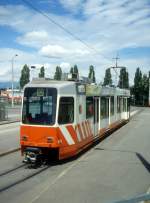 Genve / Genf TPG Tram 12 (ACMV/Dwag/BBC-Be 4/6 810) Bachet-de-Pesay (Endstation) am 8.