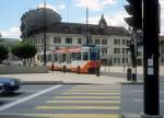 Genve / Genf TPG Tram 12 (ACMV/Dwag/BBC-Be 4/6 830) Place de l'Octroi am 8. Juli 1990.