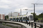 Ein Be 5/6 beim Bhf. Kloten Balsberg am 25.06.2011.