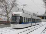 VBG / VBZ - Cobra Strassenbahn Be 5/6 3078 unterwegs auf der Linie 10 in der Stadt Zrich am 10.01.2010