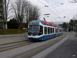 VBZ - Tram Be 5/6 3027 unterwegs auf der Linie 13 in der Stadt Zürich am 28.01.2018