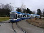 VBZ - Tram Be 5/6 3035 unterwegs auf der Linie 13 in der Stadt Zürich am 28.01.2018