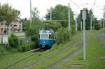 Der Be 4/6 1669 kommt aus dem ,fr die geplante Metro gebauten, Tunnel.