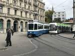 Linie 7 Wagennummer 2096 am Paradeplatz. Datum 12. 10. 2020