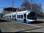 VBZ - Tram Be 5/6 3051 unterwegs auf der Linie 6 in Zürich am 21.02.2021