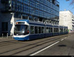 VBZ - Tram Be 5/6 3048 unterwegs auf der Linie 6 in Zürich am 21.02.2021