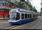 VBZ - Tram Be 5/6 3055 unterwegs auf der Linie 14 in Zürich am 12.09.2021