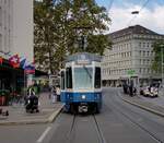 Linie 9 Wagennummer 2040  Rechts der Limmat  an der Haltestelle Sihlstrasse. Datum: 9. 10. 2021