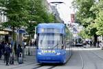 VBZ Cobra Be 5/6 3014 mit Vollwerbung 50 Jahre IKEA Schweiz am 18.5.23 in der Zürcher Bahnhofstrasse.