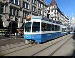 VBZ - Tran Be 4/8 2121 unterwegs in der Stadt Zürich am 03.02.2024