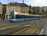 VBZ - Tram Be 6/8  4017 unterwegs auf der Linie 4 unterwegs in der Stadt Zürich am 2024.11.24