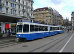 VBZ - Be 4/6 2073 + Be 2/4  2426 unterwegs auf der Linie 9 bei der Haltestelle Bellevue  in Zürich am 2024.12.21