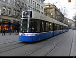 VBZ - Be 6/8 4053 unterwegs auf der Linie 7 in der Stadt Zürich am 2024.12.21