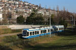 Be 5/6 3060 zwischen Hardturm und Hardhof in Zürich am 12.02.2023.