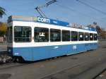 VBZ - Herbstbilder - Tram Be 2/4 2416 unterwegs in der Stadt Zrich am 01.11.2009