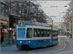 VBZ Tram Be 4/6 N 2043  Tram 2000  fotografiert in der Nhe des Hauptbahnhofs in Zrich am 27.12.09.