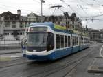 VBZ - Tram Be 5/6 3052 unterwegs auf der Linie 6 in Zrich am 23.12.2012