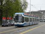 VBZ - Tram Be 5/6 3080 unterwegs auf der Linie 11 am 21.04.2013