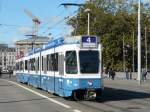 VBZ - Tram Be 4/6 2070 unterwegs auf der Linie 4 in Zürich am 17.10.2013
