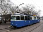VBZ - Oldtimer Tram Be 4/6 1674 unterwegs auf der Museumslinie 21 am 24.01.2015