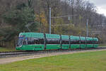 Be 6/8 Flexity 5042, auf der Linie 14, fährt am 02.12.2024 zur Haltestelle Lachmatt. Aufnahme Muttenz.