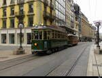 tpc - Oldtimer Tram Be 4/4 67 + Beiwagen B 369 unterwegs in der Stadt Genf am 2024.11.03