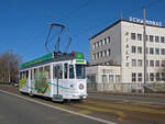 Be 4/4 413 Tram Lounge fährt am 07.02.2011 auf einer Extrafahrt Richtung Haltestelle Markthalle.